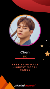 Chen Best Kpop Male Highest Vocal Range Shining Awards
