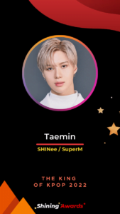 Taemin The King of Kpop 2022 Shining Awards