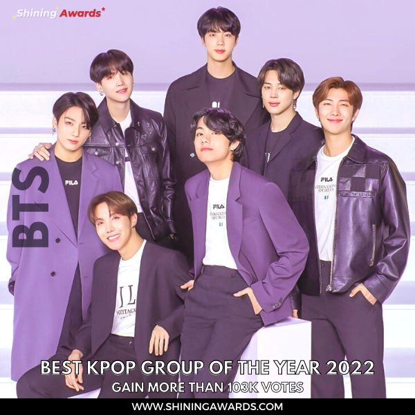Best Kpop Group of The Year 2022 (Close: December 31) 23 BTS Best Kpop Group of The Year 2022