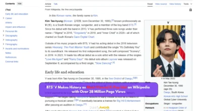 BTS' V Makes History as Most-Viewed K-Pop Idol on Wikipedia with Over 38 Million Page Views 4 Most-Viewed K-Pop Idol on Wikipedia