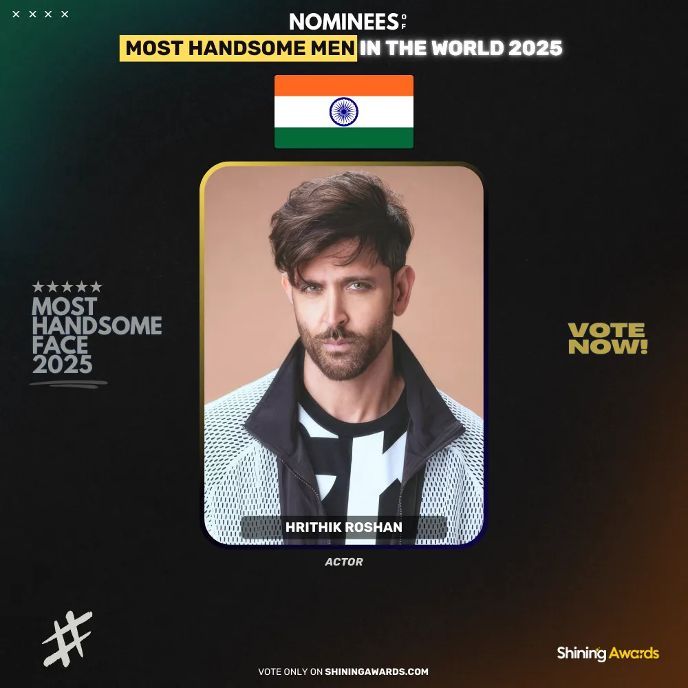 Hrithik Roshan Most Handsome Men In The World 2025