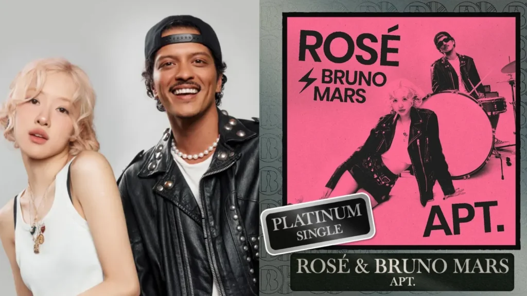 BLACKPINK's Rosé and Bruno Mars' 'APT' Officially Earns BRIT Platinum Certification 2 APT BRIT