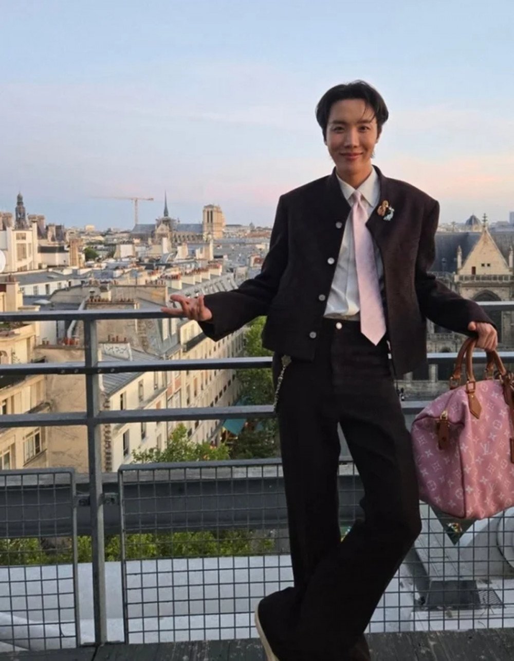 J-Hope of BTS Shares Touching Moment with Gong Yoo in Paris 6 j-hope stylish photo