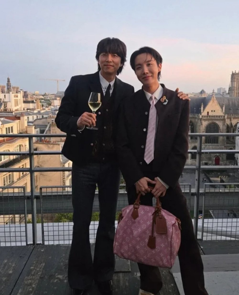 J-Hope of BTS Shares Touching Moment with Gong Yoo in Paris 4 j-hope in Paris pose 2