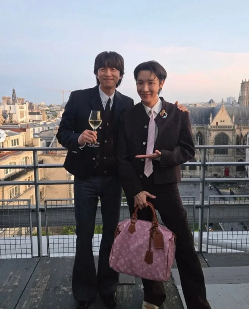 J-Hope of BTS Shares Touching Moment with Gong Yoo in Paris 3 j-hope in Paris pose 1