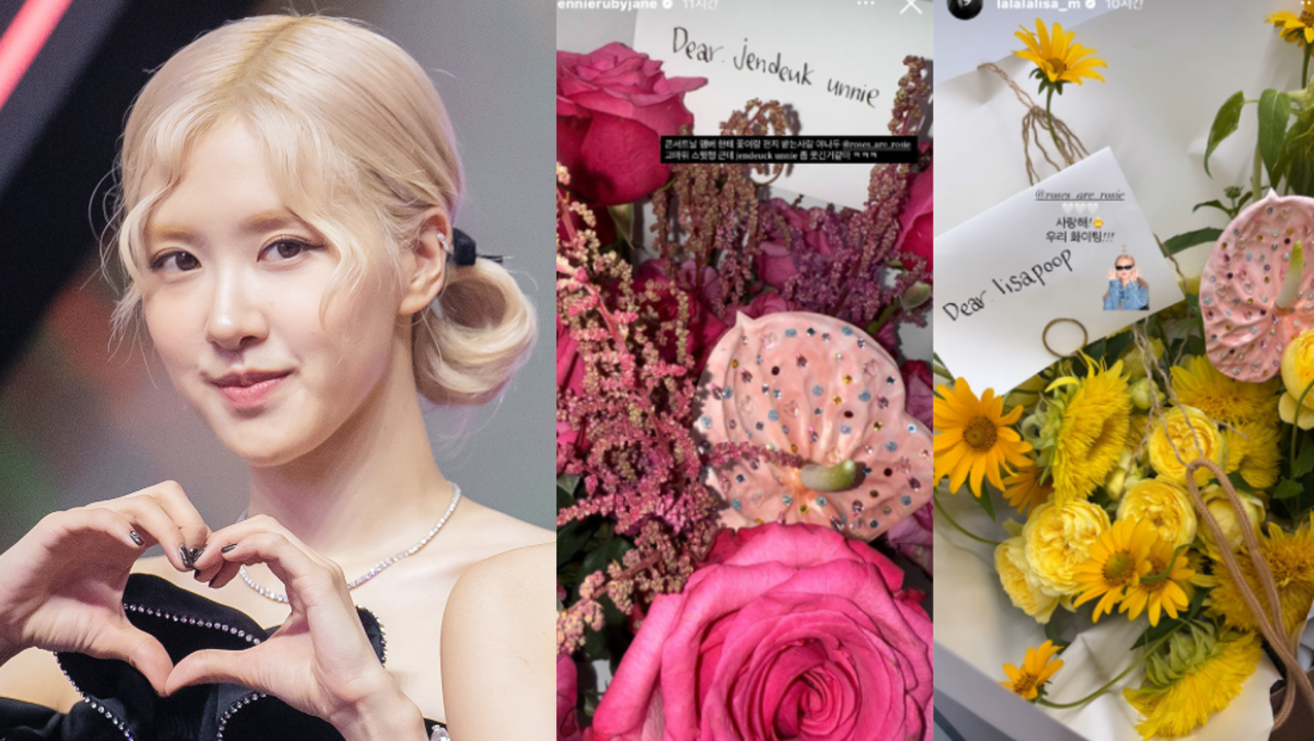 Rosé presents personalized bouquets to BLACKPINK members in a heartfelt gesture on concert day