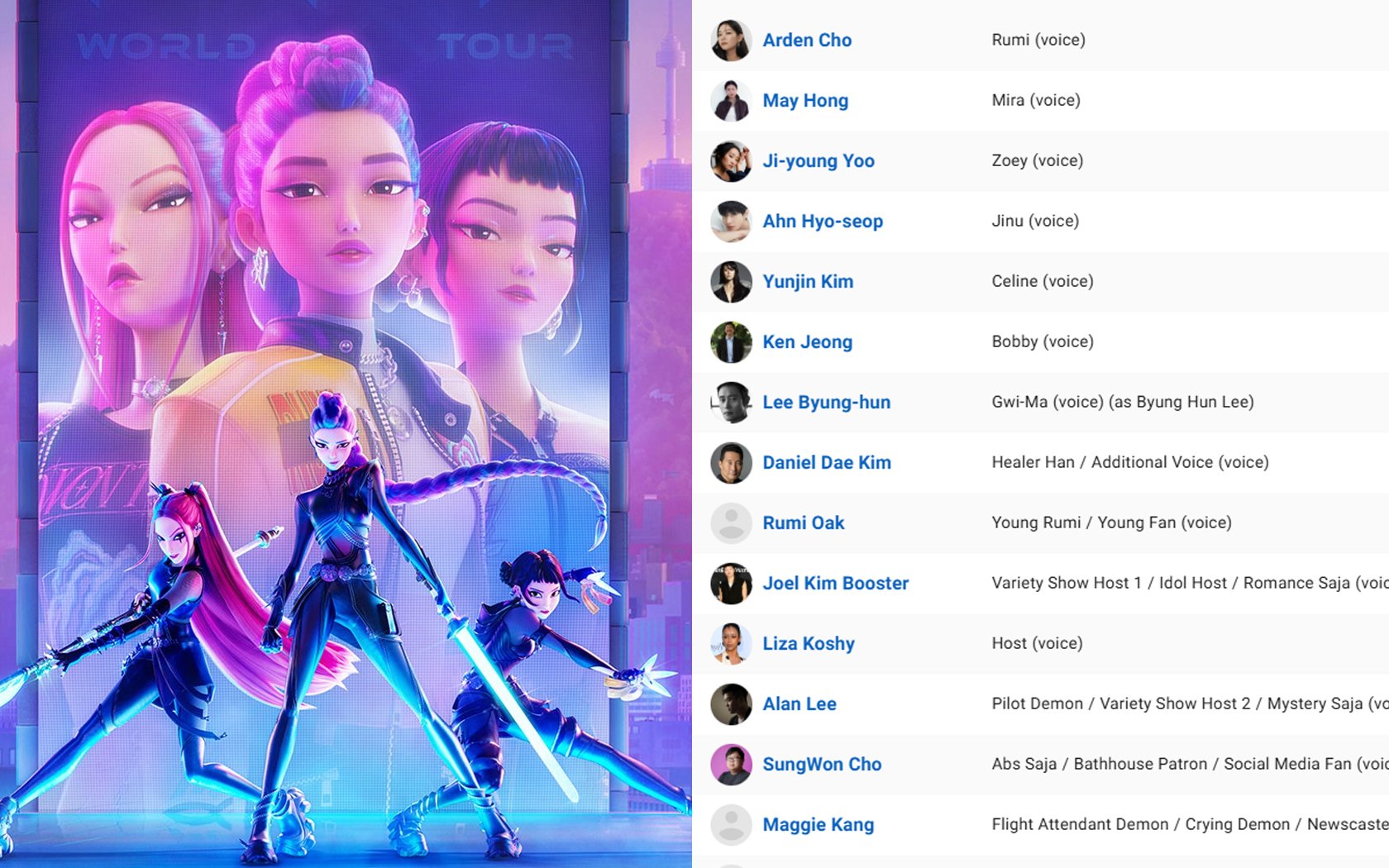 The Remarkable Korean Cast and Producers Featuring Stars Behind 'K-Pop Demon Hunters' 1 The impressive star-studded Korean cast and producers behind 'K-pop Demon Hunters'