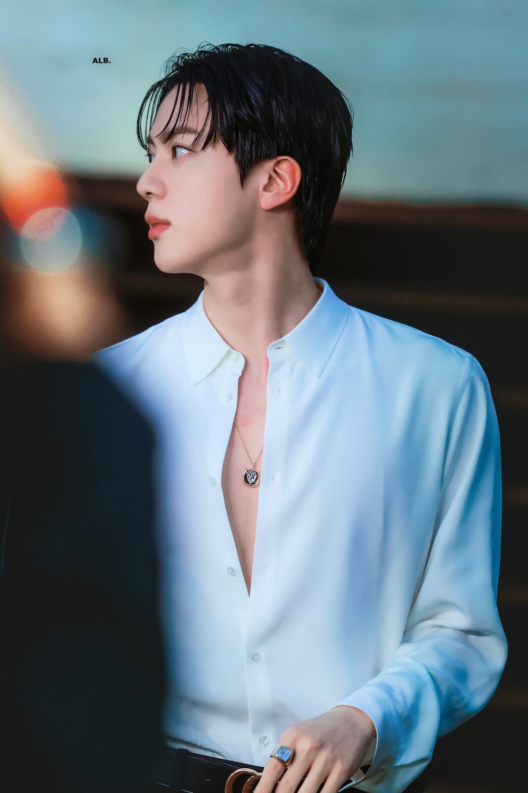 BTS’s Jin Stuns in Deep V-Neck Ensemble at Milan Fashion Week 2 Jin Gucci Look