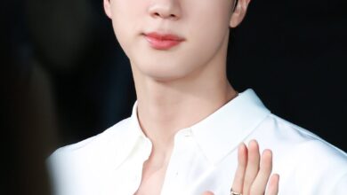 BTS’s Jin Stuns in Deep V-Neck Ensemble at Milan Fashion Week 11 Jin Shoulder View