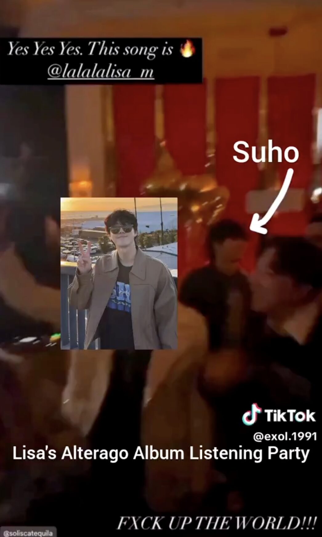 Suho at Lisa Listening Party?