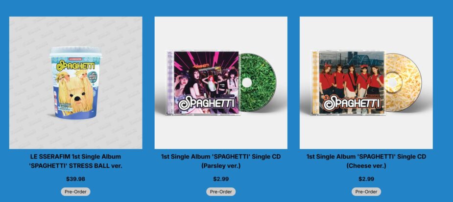 LE SSERAFIM’s Single "SPAGHETTI" Featuring BTS’s J-Hope Described as "Embarrassing" 2 LE SSERAFIM 20 album versions