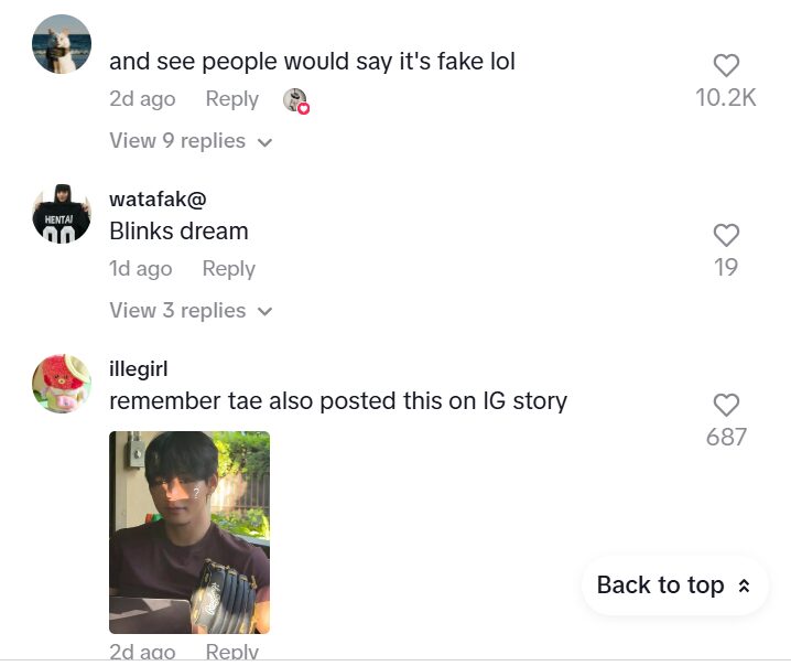 Taennie comparison shots