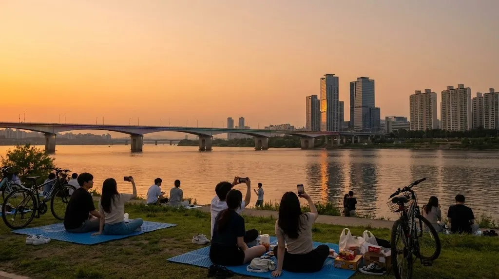 Walking the Han River at Sunset: Why This Urban Waterway Has Become Seoul's Most Instagrammed Spot 2 Golden Hour at Han River