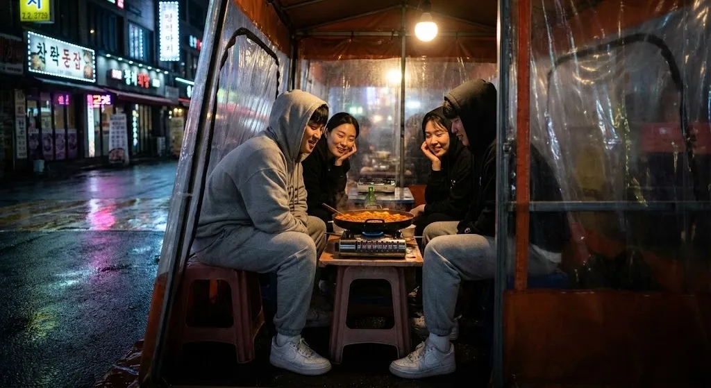 How Tteokbokki Comfort Food Became a Symbol of K-Pop Training Life 1 Tteokbokki comfort food shared by K-pop trainees late at night in Seoul