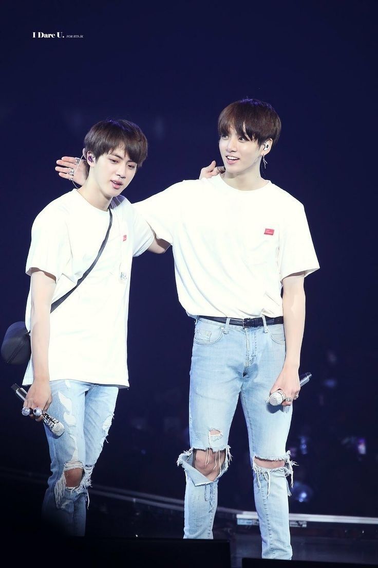 BTS’s Jin (left) and Jungkook (right)