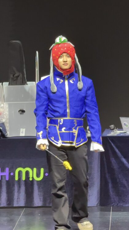 Iconic Boy Band Sparks Buzz With Wild Fansign Outfits 1 D.O. strawberry hat and prince costume