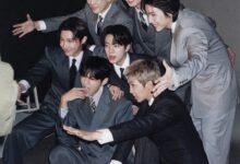 Top row: BTS’s Jimin, Jungkook, and Suga. Bottom row: BTS’s J-Hop, Jin, V, and RM