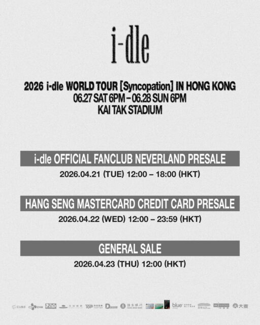 ( G )I-DLE Announces Ticketing Details for 2026 World Tour "Syncopation" in Hong Kong 3 idle 3