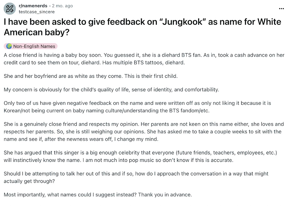 Reddit post screenshot