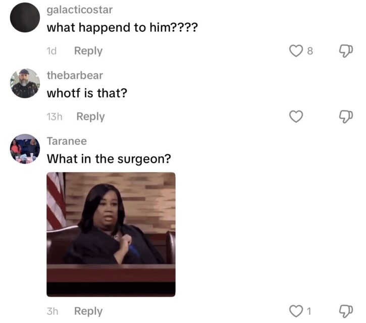 Comments questioning Ludi Lin's visual change