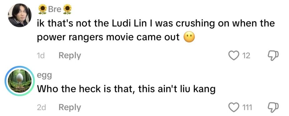 More fan comments on Ludi Lin's jaw confusion
