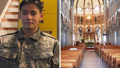 BTS V Attends Catholic Church During Military Service to Receive Baptismal Name 2 BTS's V Attended Catholic Church In The Military To Get A Baptismal Name