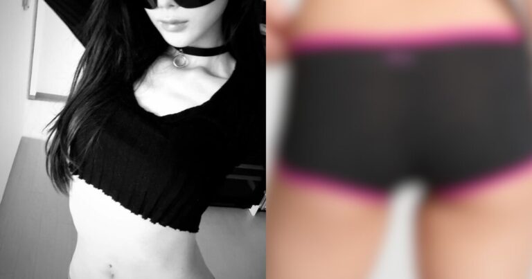 aespa Giselle in underwear styled as shorts