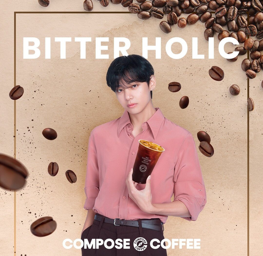 BTS V Faces Backlash Over $5 Million Brand Deal 4 BTS V Compose Coffee
