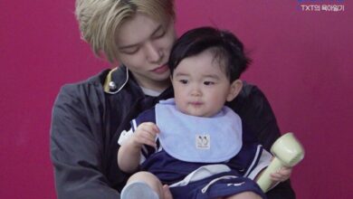 Yeonjun with baby Yoojun.