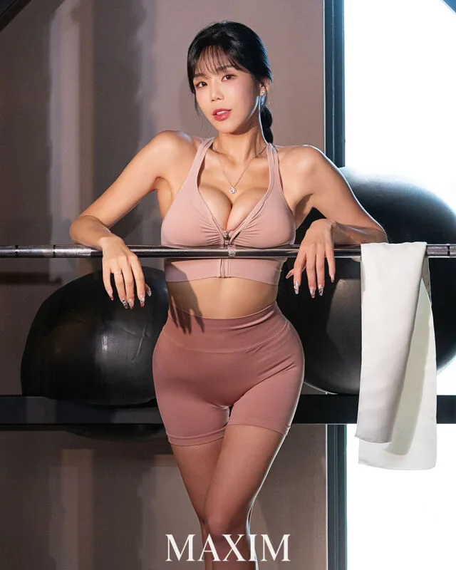 Ailee posing in stylish leggings for Maxim magazine shoot