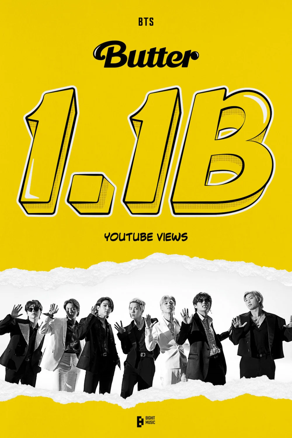 BTS's 'Butter' surpasses 1.1 billion views, their seventh billion-view video