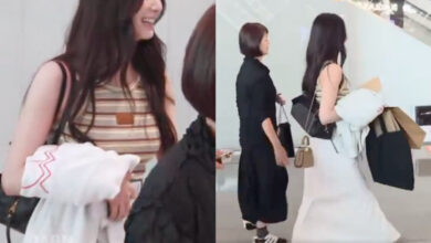 Tzuyu at the airport without security