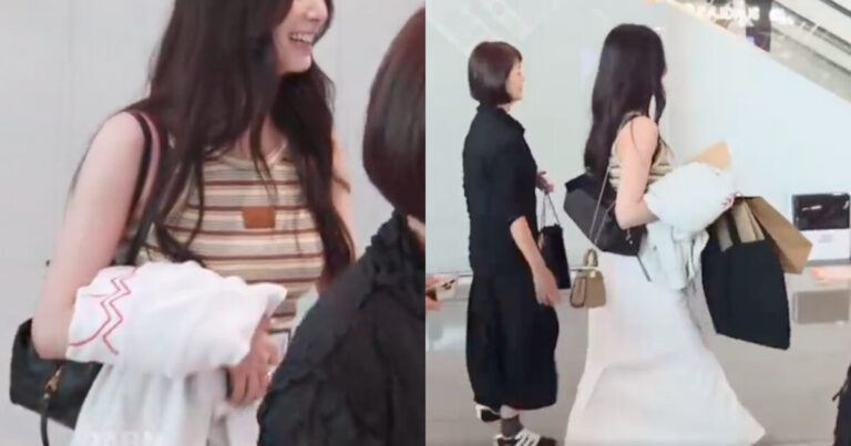 Tzuyu at the airport without security