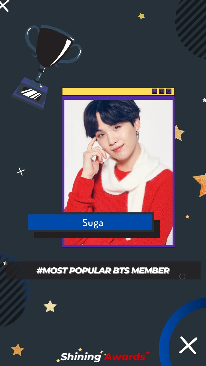 Suga Most Popular BTS Member