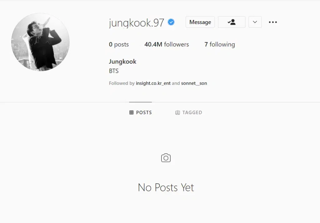 BTS Jungkook Has Deleted All Instagram Posts