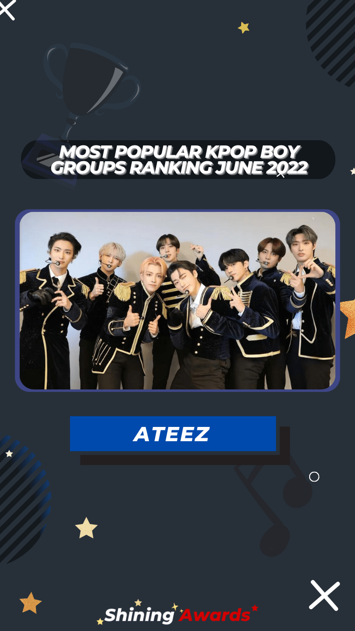 ATEEZ Most Popular Kpop Boy Groups Ranking June 2022