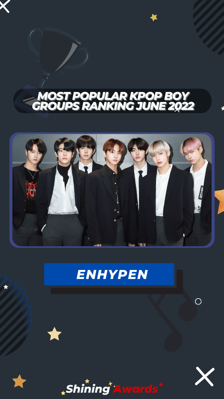 ENHYPEN Most Popular Kpop Boy Groups Ranking June 2022