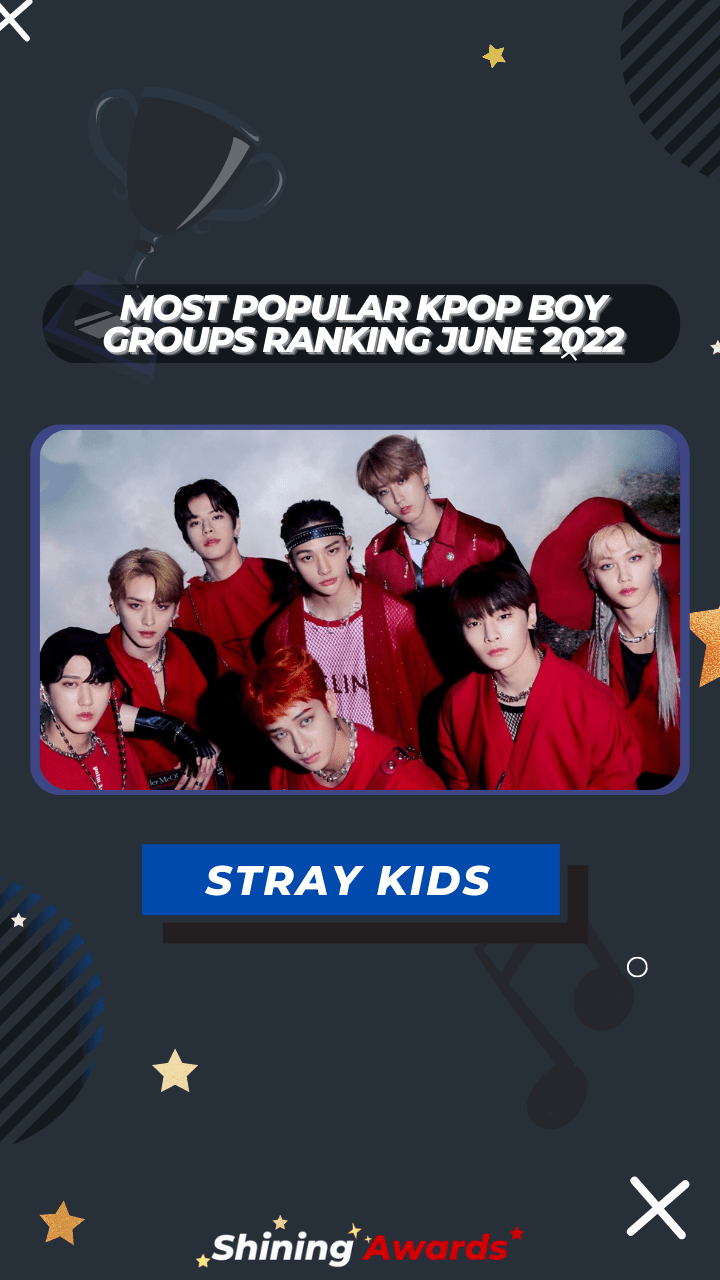 STRAY KIDS Most Popular Kpop Boy Groups Ranking June 2022