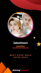 JakeHoon Best Kpop Male Ships 2022 Shining Awards