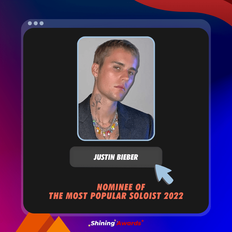 Justin Bieber The Most Popular Soloist 2022 Shining Awards