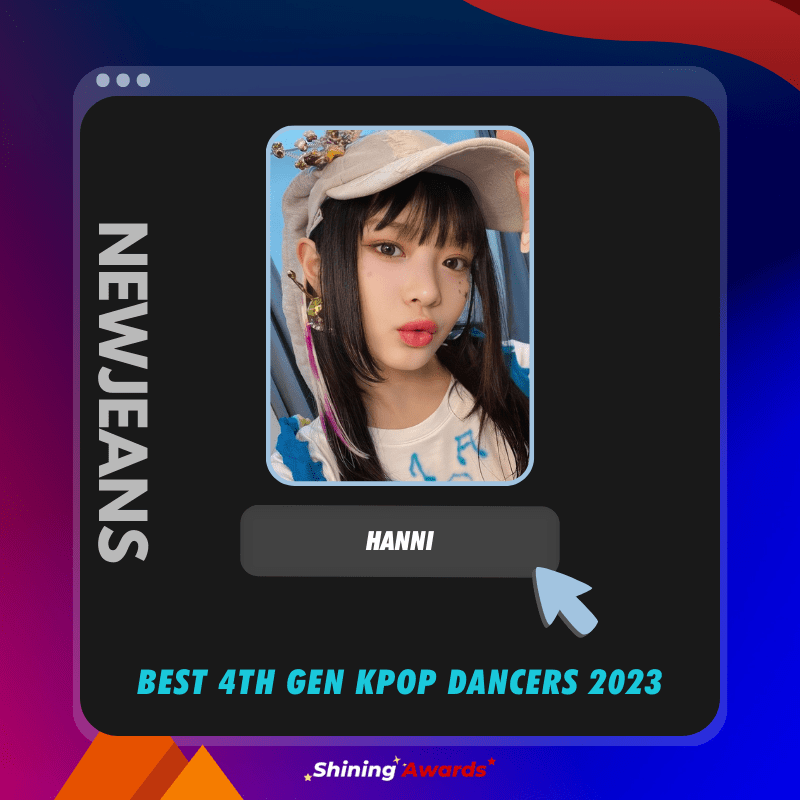 Hanni NewJeans Best 4th Gen Kpop Dancers 2023 Shining Awards min