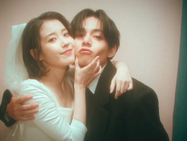 BTS V Shares Behind The Scenes Photos from The Music Video for IU's "Love Wins All" 1 IU V BTS