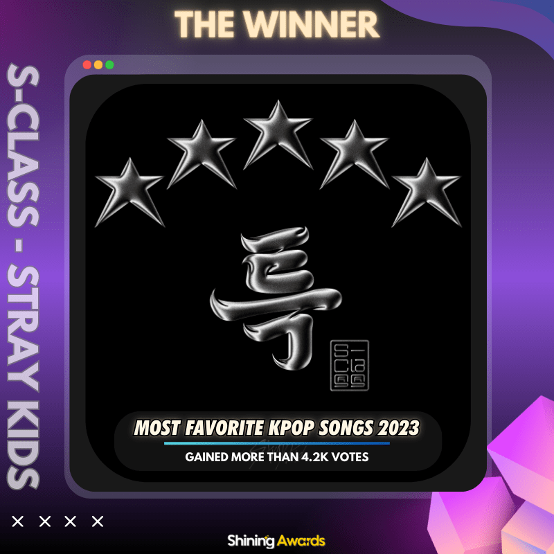 S-Class - Stray Kids Winner of Most Favorite Kpop Songs 2023
