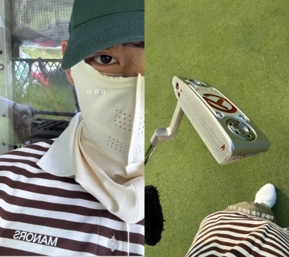 BTS’s V Provides Post-Military Update With Golf Outing Images 1 V enjoying a day out post-military