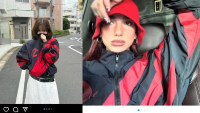 Debate grows over whether aespa Karina’s red jacket was political or simply trendy as netizens reference Dua Lipa
