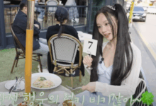 Hyeri recreating Jang Wonyoung’s makeup look
