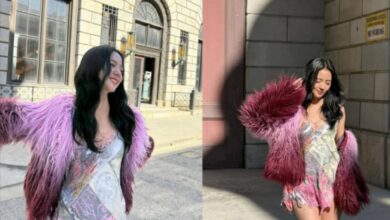 Jisoo in Violet Coat