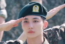 Jeonghan at the training completion ceremony