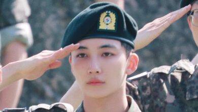 Jeonghan at the training completion ceremony